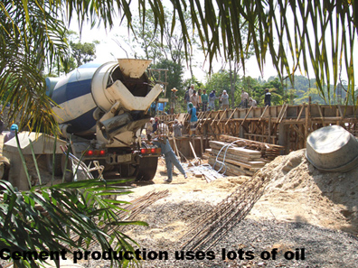 Cement production = high energy Cement production = high energy